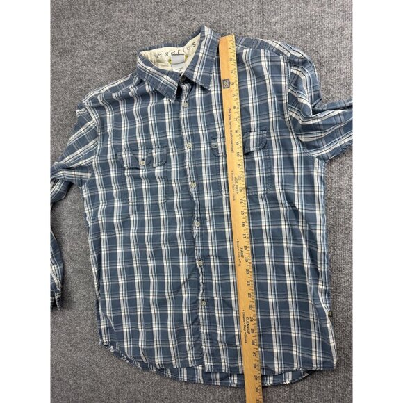The North Face A5 Series Men's Large Blue Plaid Long Sleeve Button Up Pockets - Picture 6 of 8